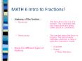 MATH 6 Intro to Fractions! PowerPoint PPT Presentation