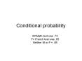 Conditional probability PowerPoint PPT Presentation