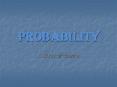 Probability PowerPoint PPT Presentation
