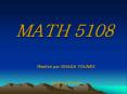 MATH%205108 PowerPoint PPT Presentation