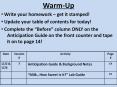 Warm-Up PowerPoint PPT Presentation