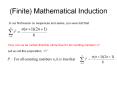 (Finite) Mathematical Induction PowerPoint PPT Presentation