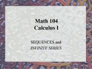 Math 104 Calculus I