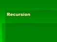 Recursion PowerPoint PPT Presentation