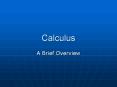 Calculus PowerPoint PPT Presentation