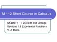 M 112 Short Course in Calculus PowerPoint PPT Presentation