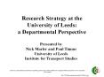 Research Strategy at the University of Leeds: a Departmental Perspective PowerPoint PPT Presentation