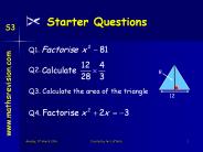 Starter Questions