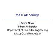 MATLAB Strings