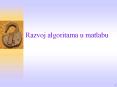 Razvoj algoritama u matlabu PowerPoint PPT Presentation