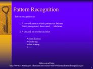 Pattern Recognition PowerPoint PPT Presentation