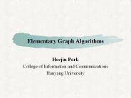 Elementary Graph Algorithms