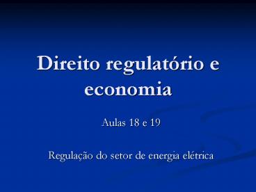 Direito regulat