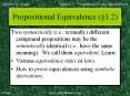 Propositional Equivalence ( PowerPoint PPT Presentation