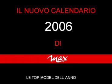 IL NUOVO CALENDARIO