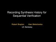 Recording%20Synthesis%20History%20for%20Sequential%20Verification