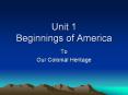 Unit 1 Beginnings of America PowerPoint PPT Presentation