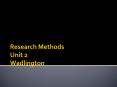 Research Methods Unit 2 Wadlington PowerPoint PPT Presentation