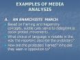 EXAMPLES OF MEDIA ANALYSIS PowerPoint PPT Presentation