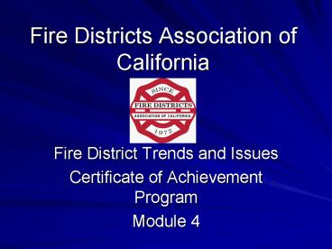 Fire Districts Association of California