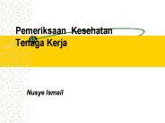 Pemeriksaan Kesehatan Tenaga Kerja