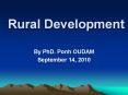 Rural Development PowerPoint PPT Presentation