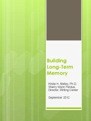 Building Long-Term Memory