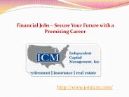 Financial Jobs – Secure Your Future with a Promising Career