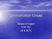Communication Climate