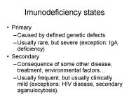 Imunodeficiency states