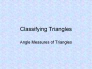 Classifying Triangles