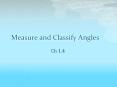 Measure and Classify Angles PowerPoint PPT Presentation