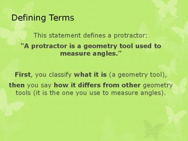 Defining Terms