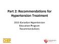 Part 2: Recommendations for Hypertension Treatment PowerPoint PPT Presentation