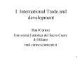 I. International Trade and development PowerPoint PPT Presentation