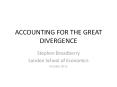 ACCOUNTING%20FOR%20THE%20GREAT%20DIVERGENCE PowerPoint PPT Presentation