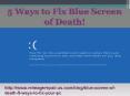 5 Ways to Fix Blue Screen of Death! PowerPoint PPT Presentation