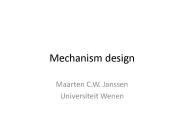 Mechanism design