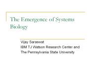 The Emergence of Systems Biology