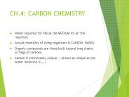 CH.4: CARBON CHEMISTRY