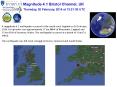 A magnitude 4.1 earthquake occurred in the south-west England on 20 February 2014. Its epicentre was approximately 17 km NNW of Ilfracombe, England and 33 km SSW of Swansea, Wales. The earthquake occurred at a depth of 5 km (3.1 miles). PowerPoint PPT Presentation