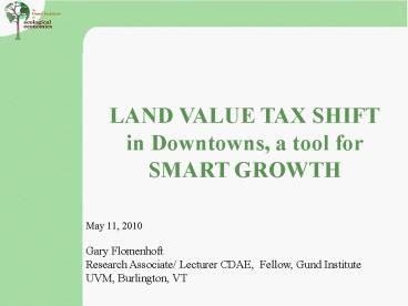 LAND VALUE TAX SHIFT