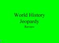 World History Jeopardy PowerPoint PPT Presentation