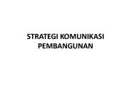 STRATEGI KOMUNIKASI PEMBANGUNAN