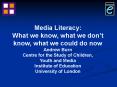 Media Literacy: PowerPoint PPT Presentation