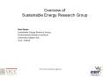 Overview of Sustainable Energy Research Group PowerPoint PPT Presentation