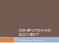 Conservation and Biodiversity PowerPoint PPT Presentation
