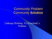 Community Problem Community Solution