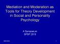 Mediation%20and%20Moderation%20as%20Tools%20for%20Theory%20Development%20in%20Social%20and%20Personality%20Psychology PowerPoint PPT Presentation