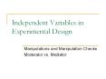 Independent%20Variables%20in%20Experimental%20Design PowerPoint PPT Presentation
